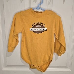 Vintage Pittsburgh Steelers Kids Bodysuit Onsie Mighty Mac Play Football NFL